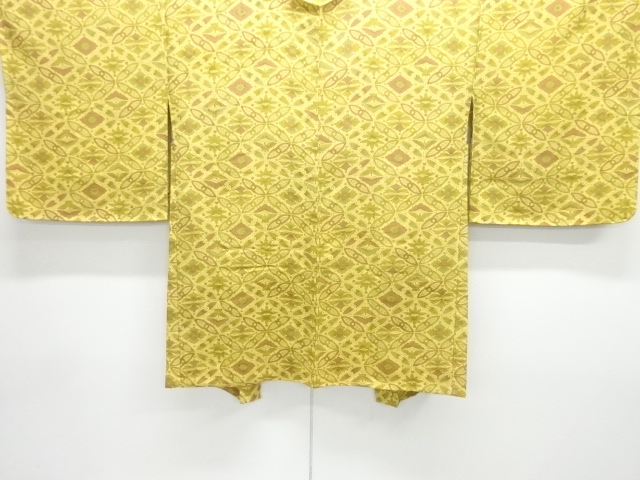 JAPANESE ANTIQUE HAORI / TAISHO ROMAN STYLE / SILK / FLOWERS & BIRDS